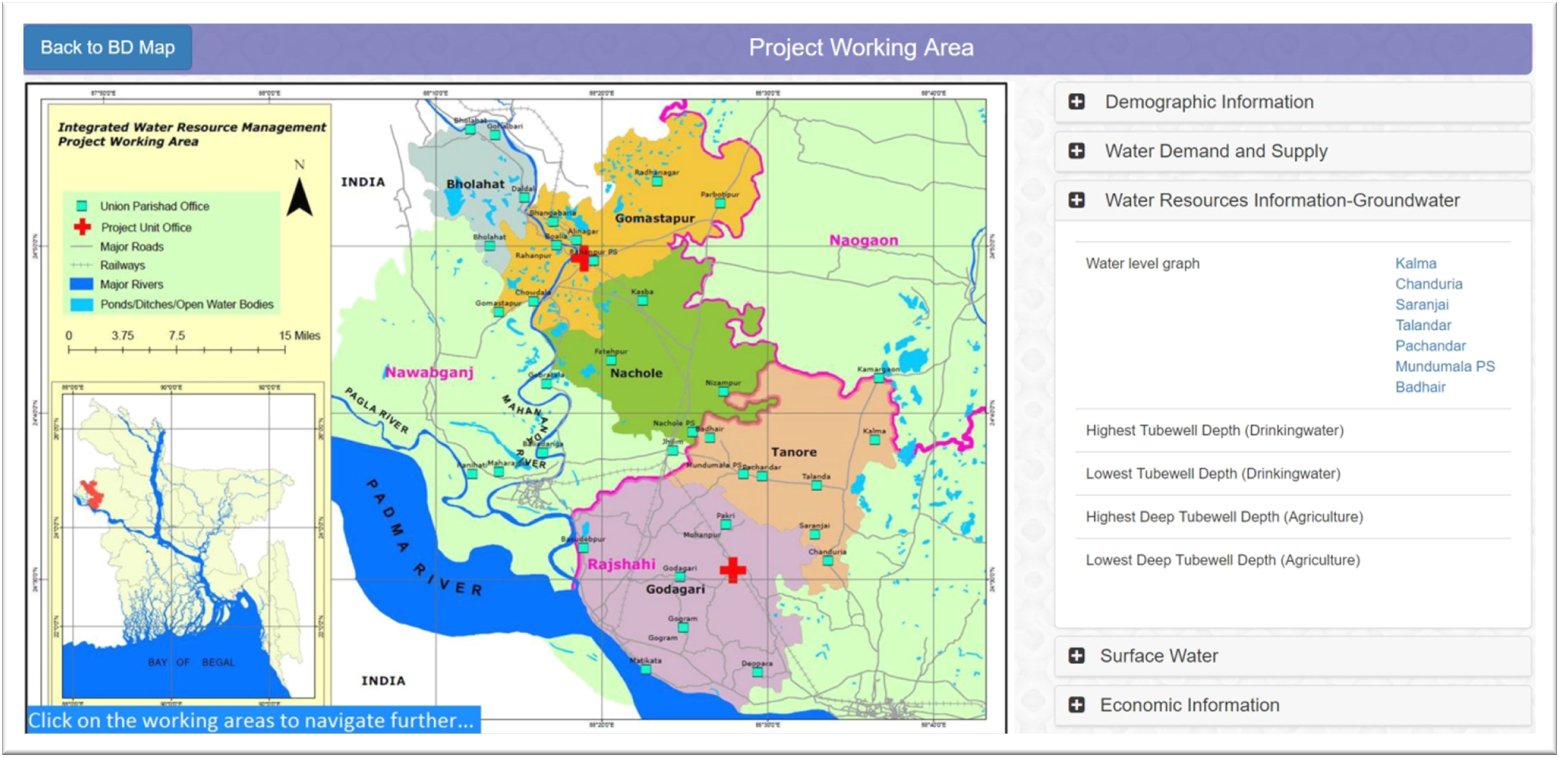 Interactive Web Map for Water Resource Management